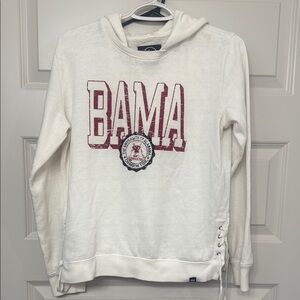 White BAMA Hoodie with Red Print